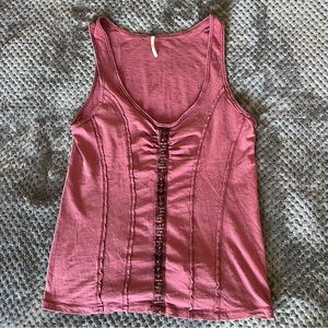 Free People beaded tank top